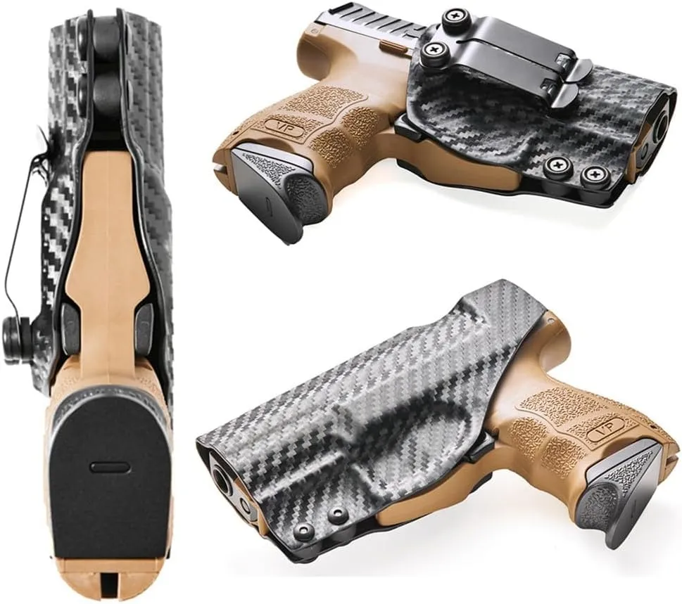 Kydex IWB Holster for Glock G19 G43X Taurus G2C G3C Canik TP9 Elite SC Inside Waistband Concealed Carry Monoblock Metal Belt Clip