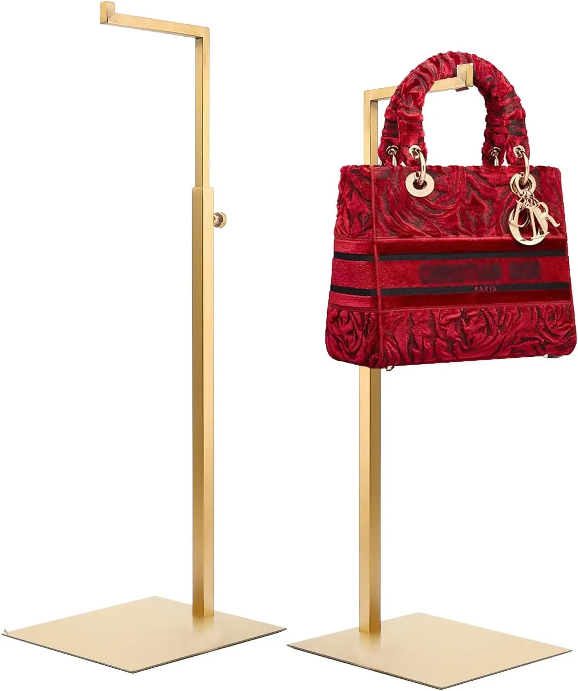 KYDZS  2 Pack Gold Purse Display Stand - Adjustable Handbag Stand - Stainless Steel Display Holder - Boutique Retail Stores & Home