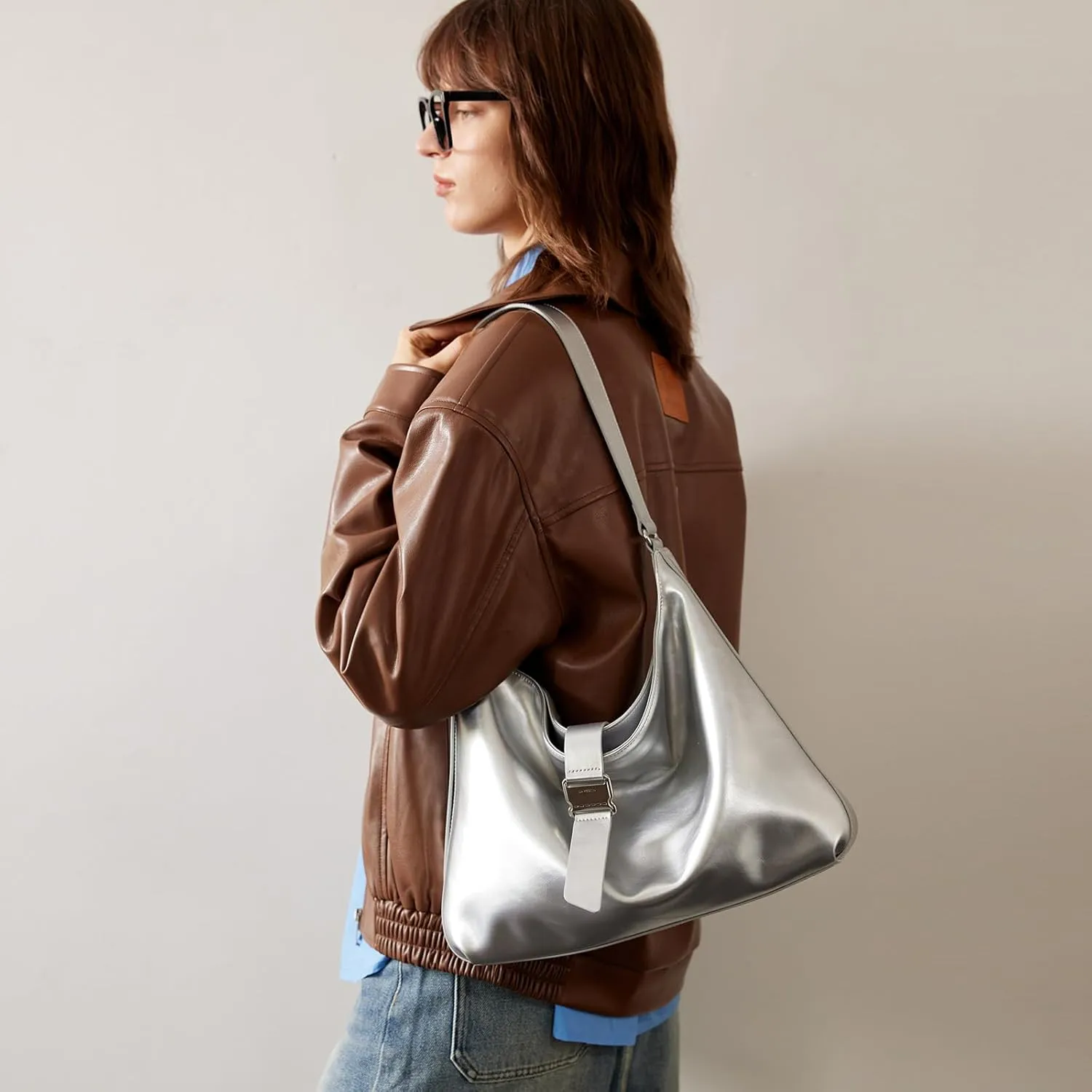 LA FESTIN Leather Large Hobo Bag for Women, Crossbody Purse & Cute Handbag