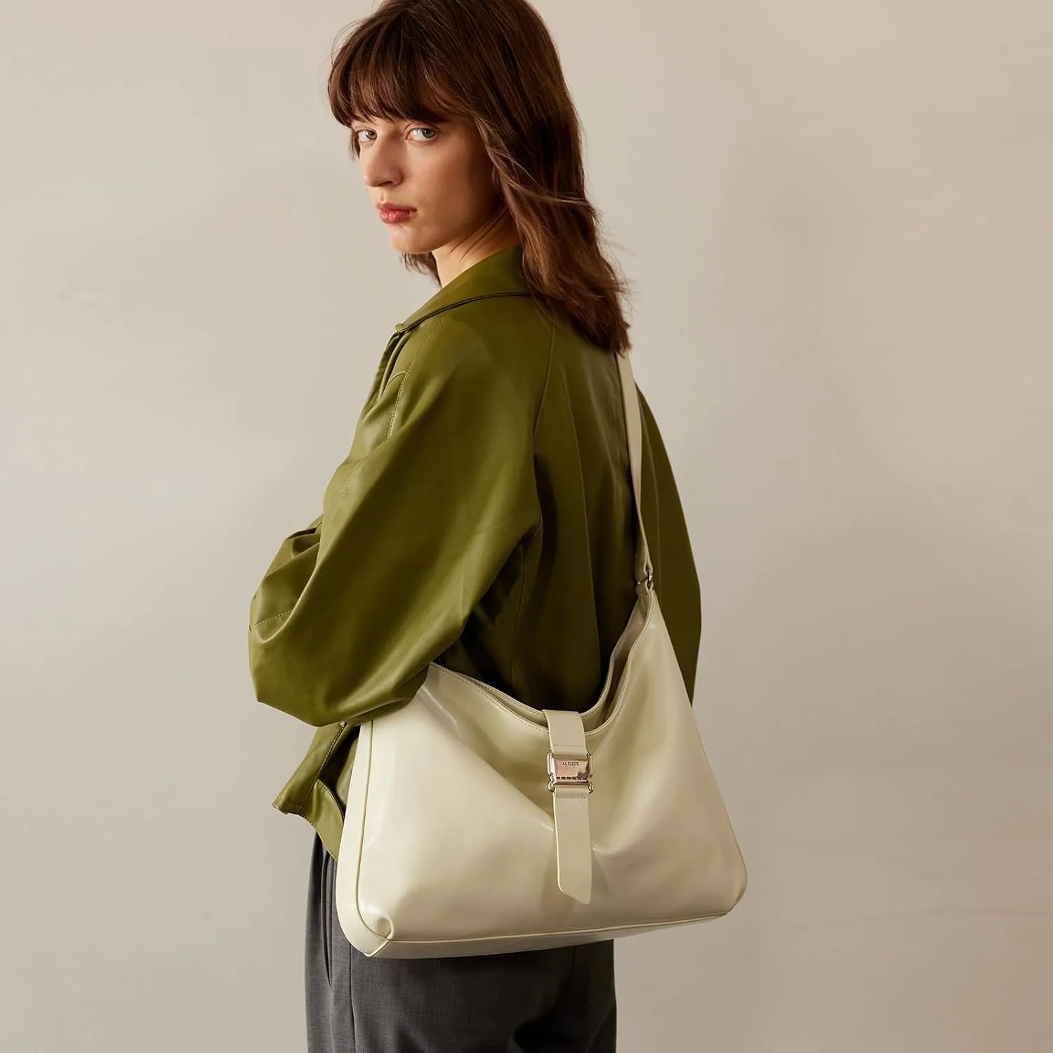 LA FESTIN Leather Large Hobo Bag for Women, Crossbody Purse & Cute Handbag