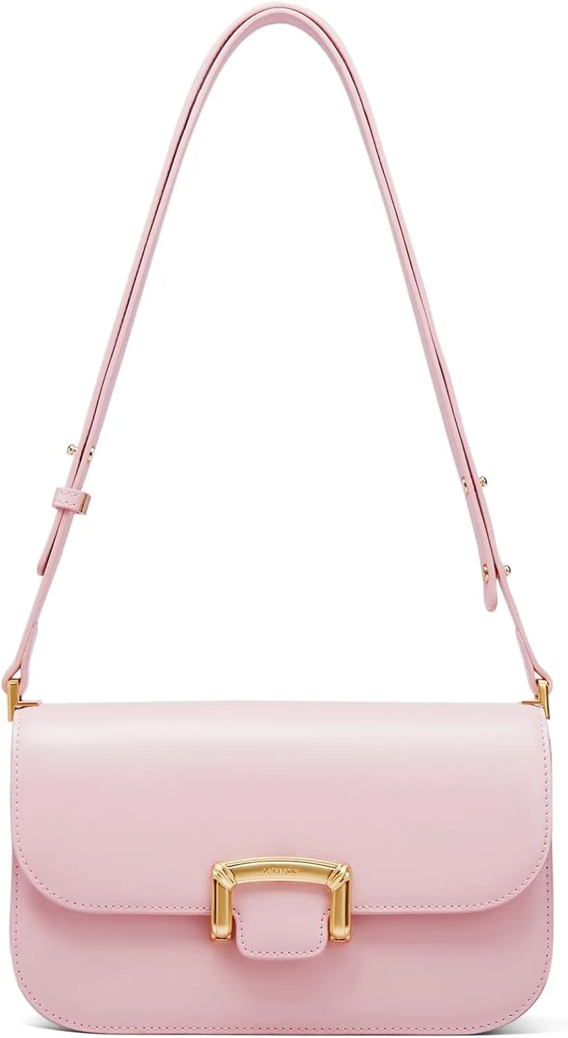 LA FESTIN Small Leather Shoulder Bag for Women - Designer Crossbody Handbag Satchel Purse with Strap for Everyday Use