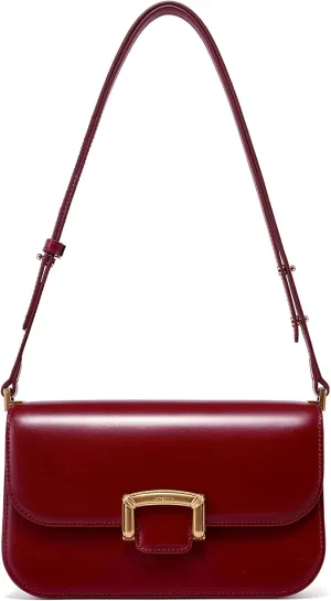 LA FESTIN Small Leather Shoulder Bag for Women - Designer Crossbody Handbag Satchel Purse with Strap for Everyday Use