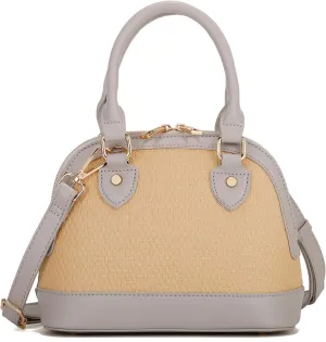 LA TERRE Zip-Around Classic Dome Satchel Bags for Women Crossbody Purse Top Handle Handbags