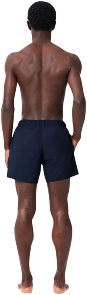 Lacoste Men's Solid Elastic Waist Swim Trunks
