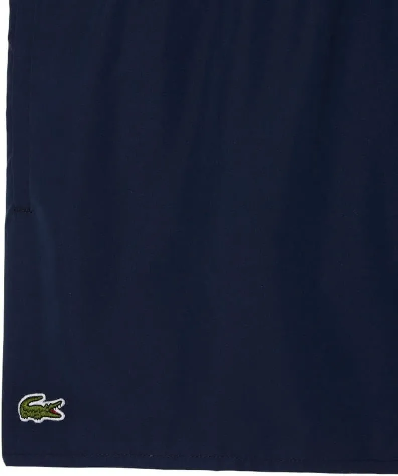 Lacoste Men's Solid Elastic Waist Swim Trunks