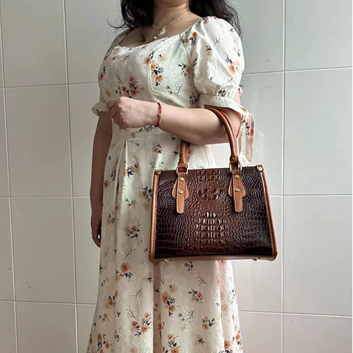 Ladies Satchel Purse Wallet Top Handle Tote Handbags Hobo Shoulder Bags Set 3pcs for women