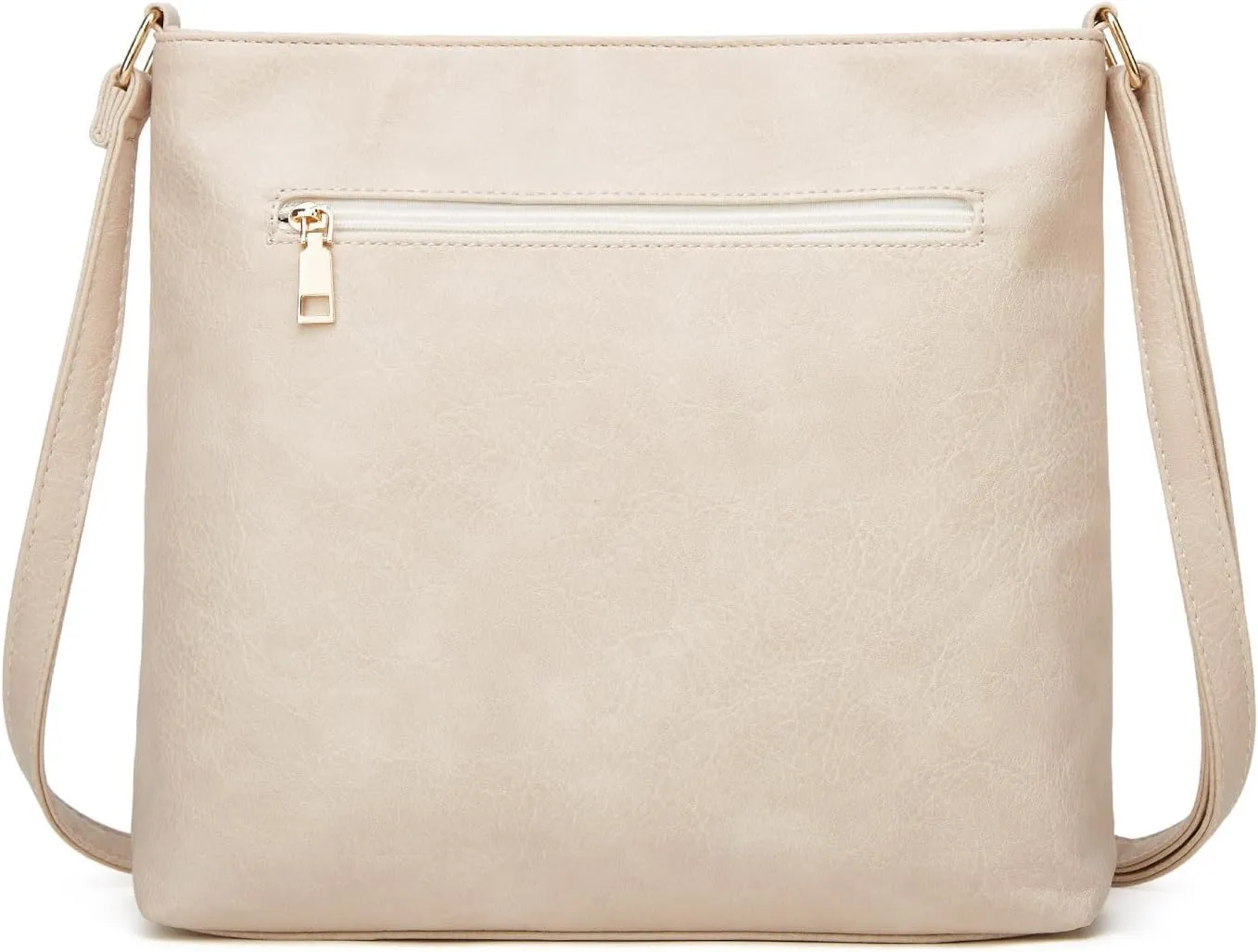 Ladies Soft Square Bags Shoulder Bag Handbag Large Capacity Pocket Crossbody Bag Stylish Messenger (Beige, One Size)