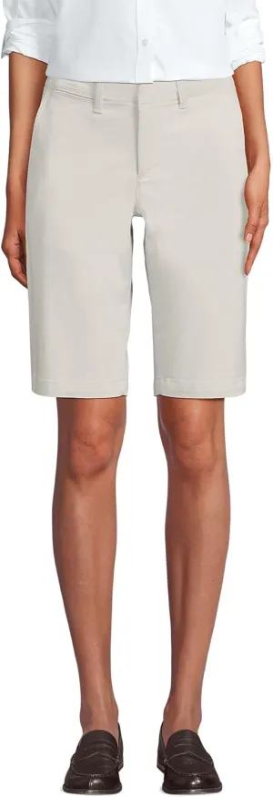 Lands' End Women's Elastic Back Classic 12" Chino Shorts