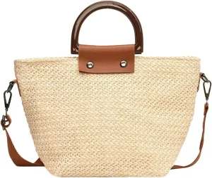 Large Beach Bags for Women Travel Straw Purses Tote Straw Tote Vacation Handbags Shoulder Bag Crossbody Bags
