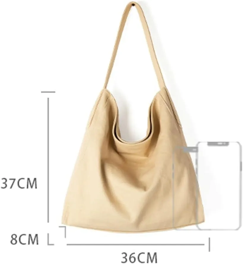 Large Canvas Tote Bag for Women Men Stripe Shoulder Bag Casual Hobo Crossbody Purse Travel Work Satchel Tote Handbag