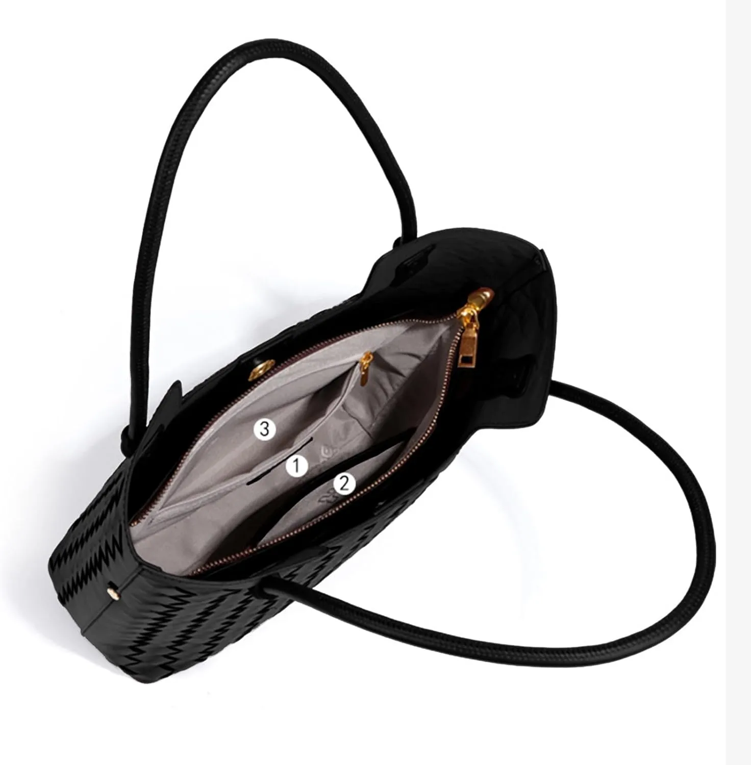 Large Capacity Shoulder Bag for Women Formal Vegan Leather Handbags Tote Bag Handmade Business Lightweight Travel Bags