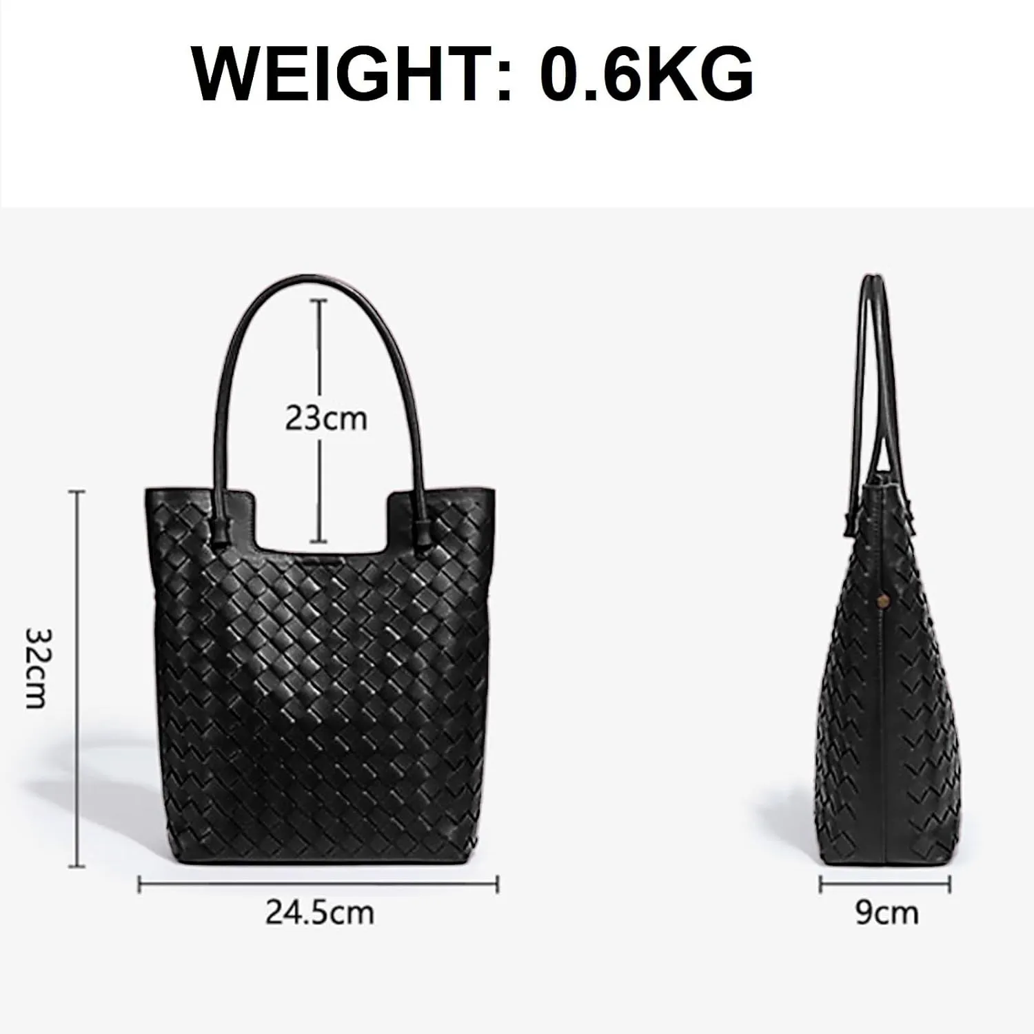 Large Capacity Shoulder Bag for Women Formal Vegan Leather Handbags Tote Bag Handmade Business Lightweight Travel Bags