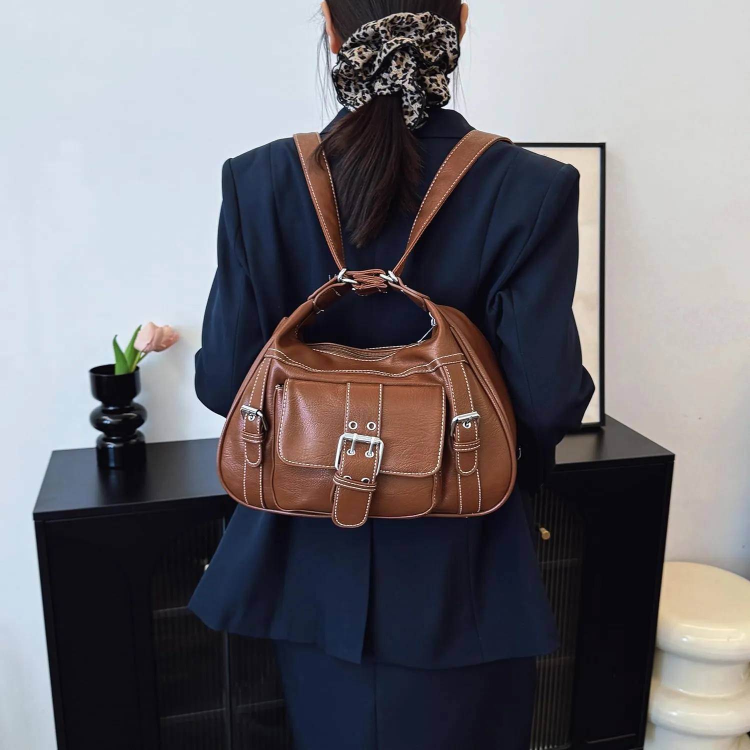 Large Shoulder Handbag Hobo Bags Satchel Crossbody Bags For Women Trendy Fashion Shoulder Bag Vintage Underarm Bag