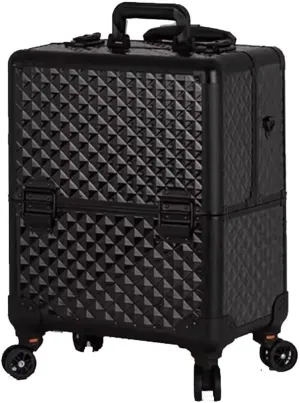 Large Space Travelling Trolley Box, Lockable Beauty Case, Beauty Nail Polish Jewellery Case, with Wheels