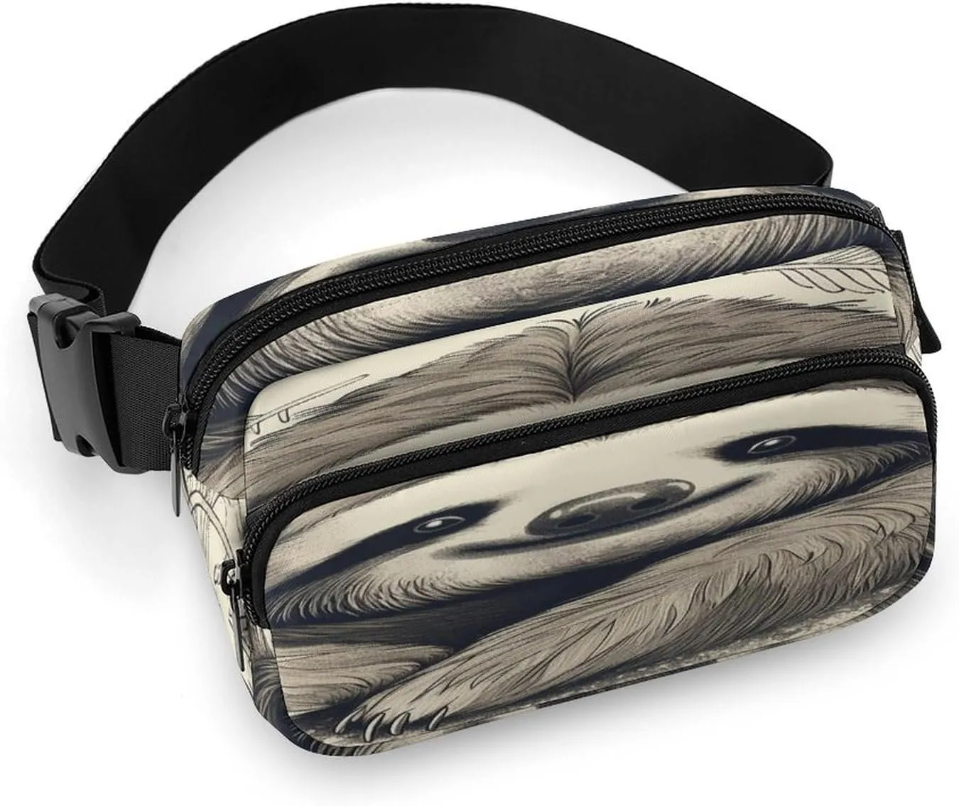 Large Waist Packs with Adjustable Strap,Sloth My Spirit Animal CrossBody Fanny Pack Casual Bag for Travel Sports Running Hiking