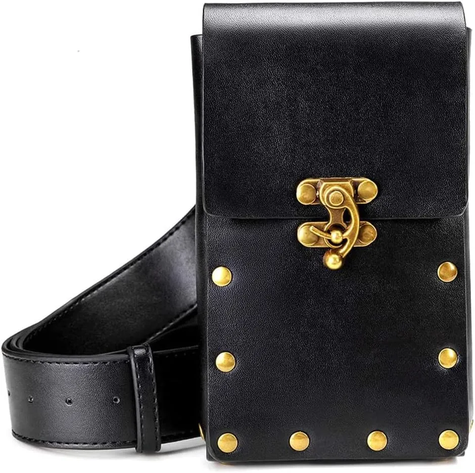 Larswon Renaissance Bag Medieval Belt Pouch Leather Belt Pouch Leg Phone Holder Festival Faire Accessories
