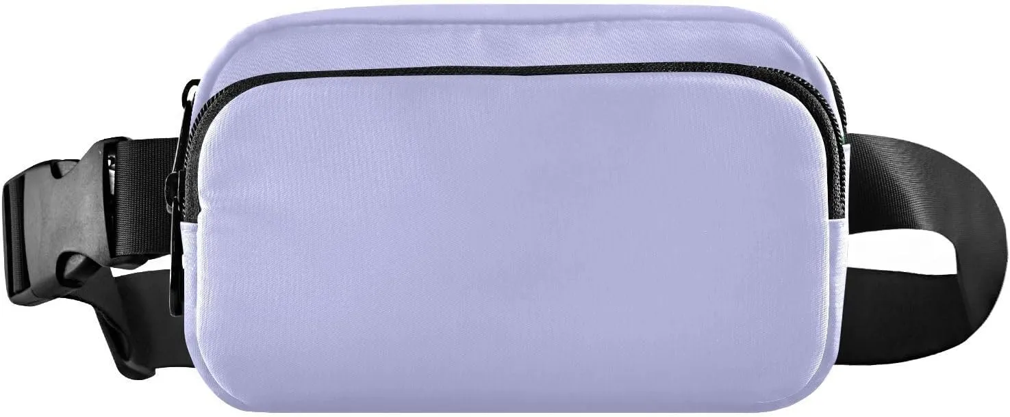 Lavender Blue Belt Bag Fashion Waist Packs Lightweight Crossbody Bags with Adjustable Strap