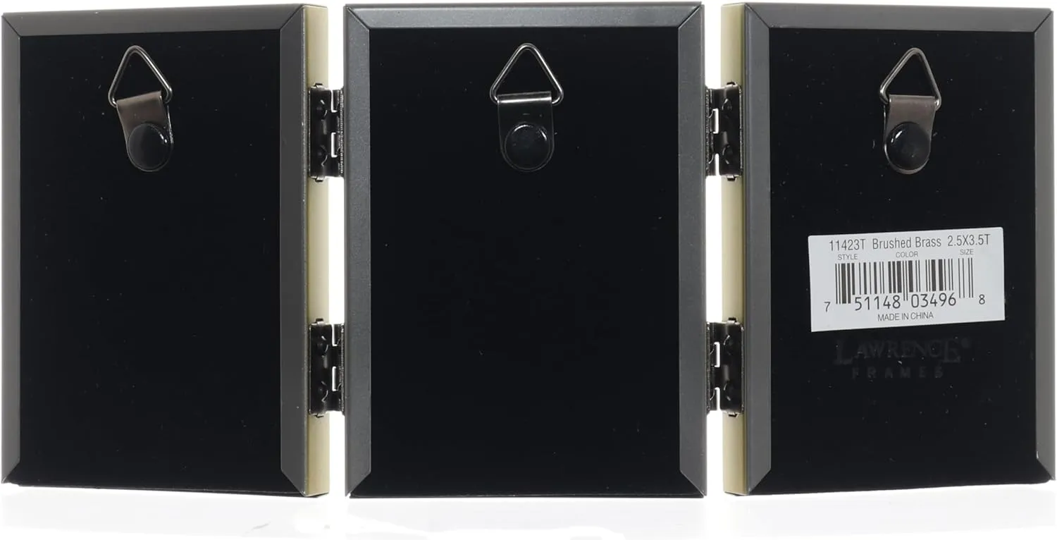 Lawrence Frames Bead Border Design, 2.5x3.5 Triple, Satin Gold.