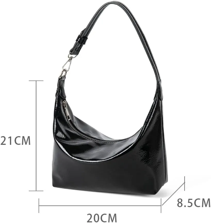 Leather Hobo Bags for Women Crescent Shoulder Bag with Adjustable Strap Clutch Purse Slouchy Tote Handbags 2025
