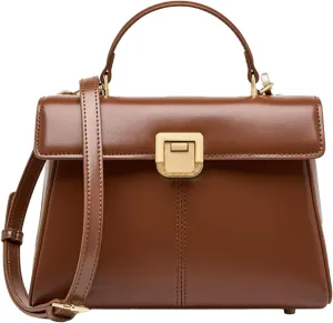 Leather Shoulder Bag for Women - 2025 Trendy Crossbody Purse with Removable Straps, Work Tote & Casual Hobo Bag​, Brown