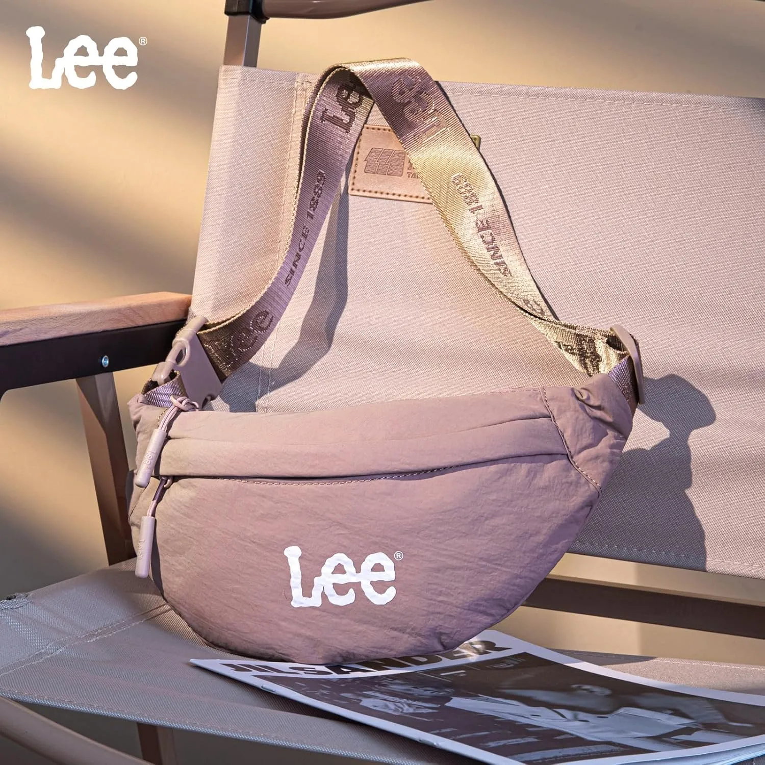 Lee Fanny Packs for Women Water-Resistant Crossbody Bag Lightweight Waist Pack for Travel & Everyday Use, Dark Pink