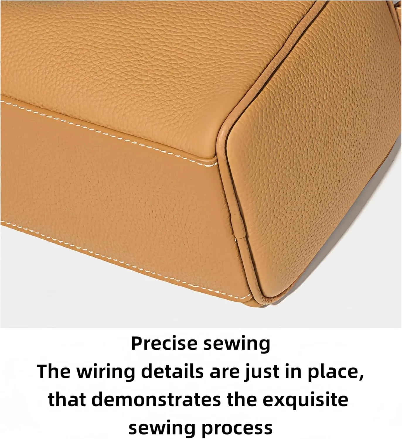 LeGeng Women's cowhide pillow bag, shoulder, crossbody, versatile, simple Boston Wrap underarm Hobo Bag with Adjustable Strap