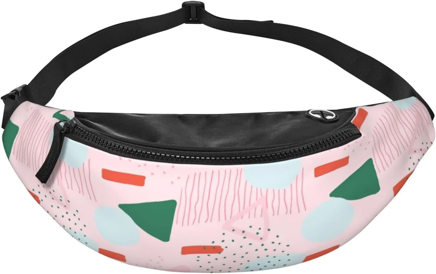 Leisure Sports Crossbody Bag Running Casual Hands-Free Wallets Waist Pack for Man Woman Father's Day for Dad Pink Abstract