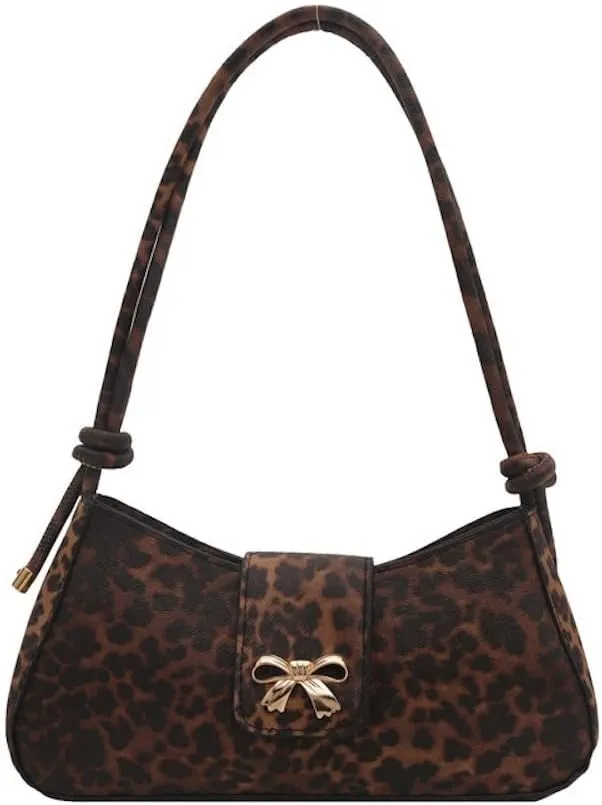 Leopard Y2k Shoulder Bag Crossbody Bags for Women Leopard Purse Going Out Bag Punk Y2k Stuff 2000s