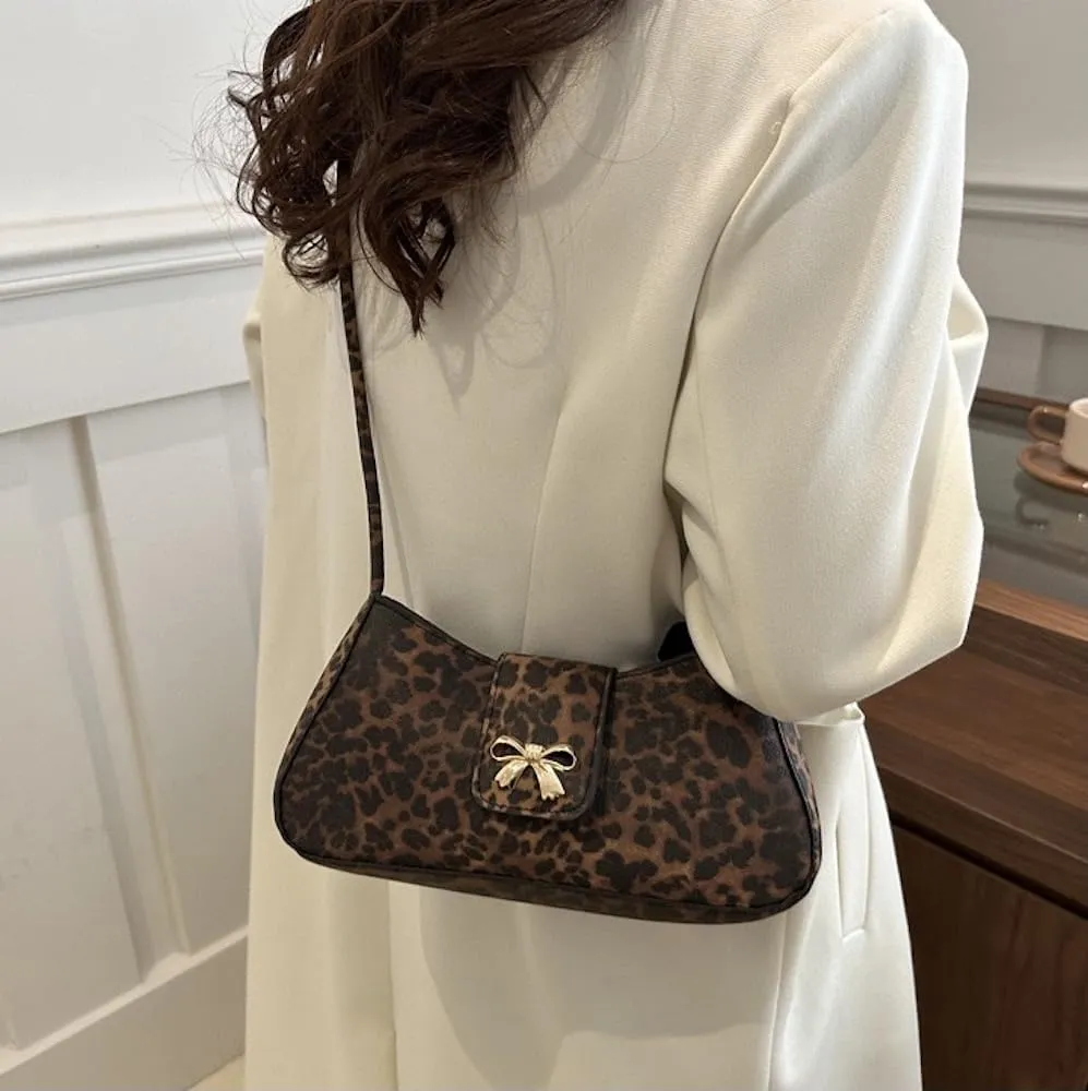 Leopard Y2k Shoulder Bag Crossbody Bags for Women Leopard Purse Going Out Bag Punk Y2k Stuff 2000s