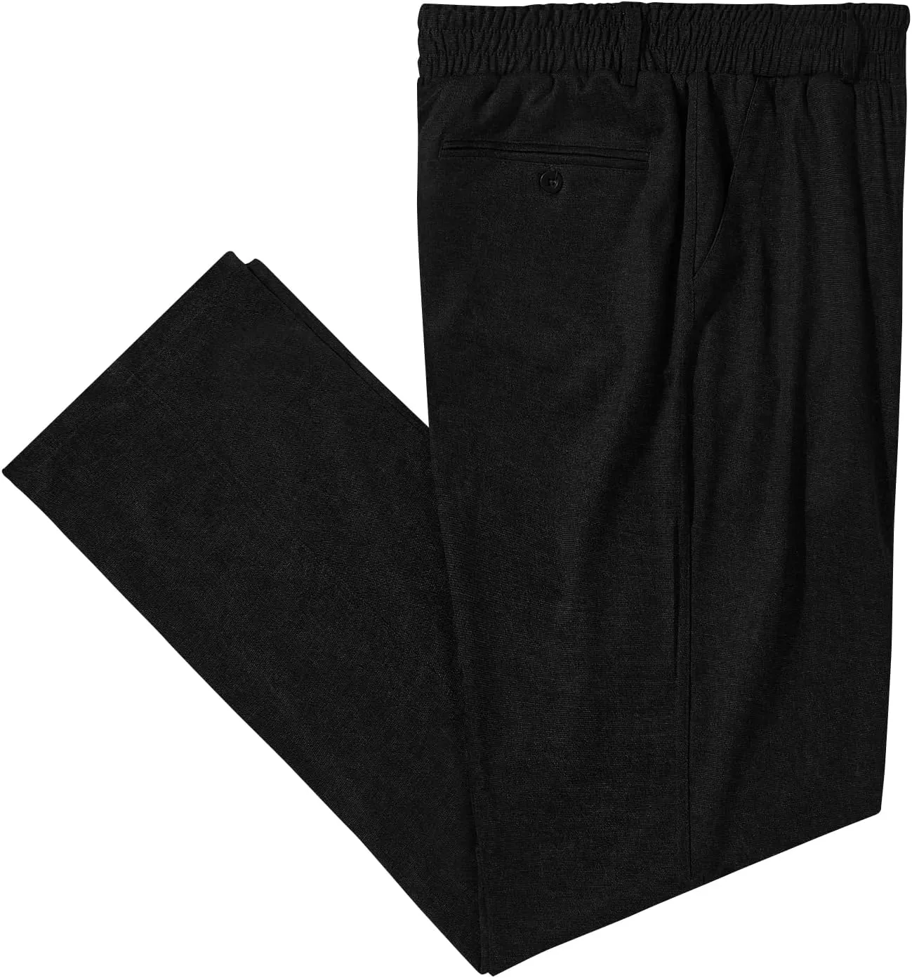 LETAOTAO Mens Elastic Waist Pants for Seniors Adaptive Mens Pants for Elderly with Zipper Fly