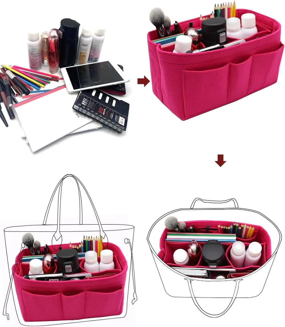 LEXSION Felt Insert Bag Organizer Bag In Bag For Handbag Purse Organizer Fits Speedy Neverful