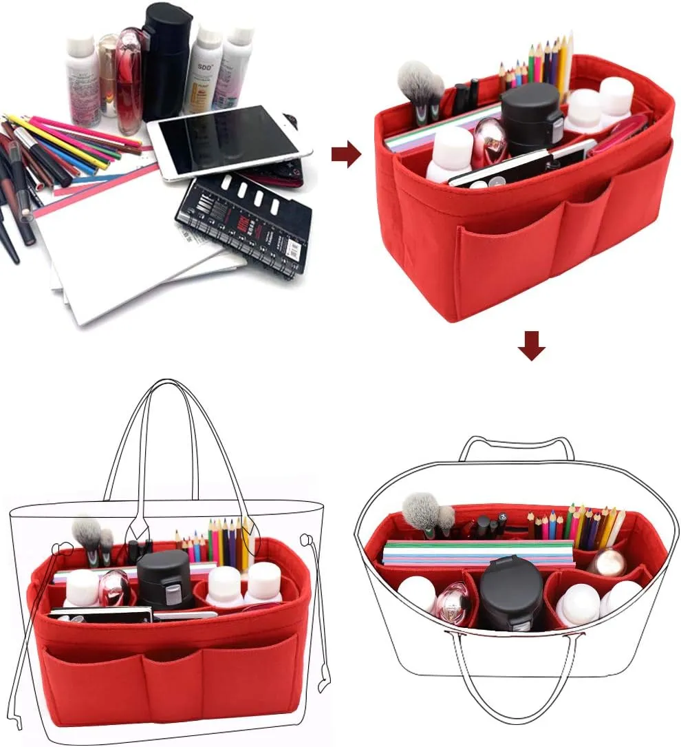 LEXSION Felt Insert Bag Organizer Bag In Bag For Handbag Purse Organizer Fits Speedy Neverful