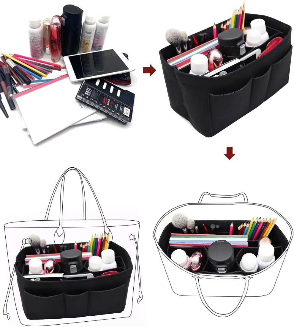 LEXSION Felt Insert Bag Organizer Bag In Bag For Handbag Purse Organizer Fits Speedy Neverful