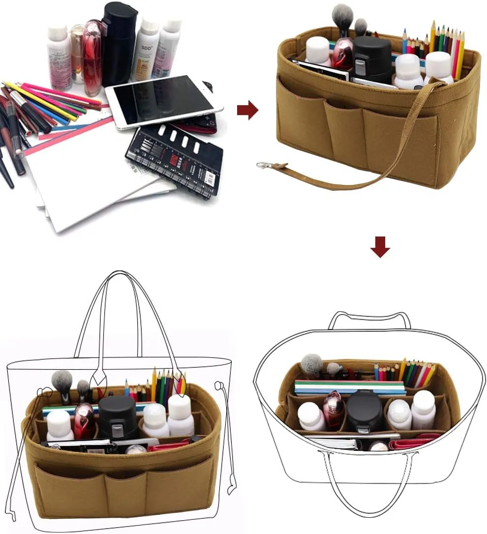 LEXSION Felt Insert Bag Organizer Bag In Bag For Handbag Purse Organizer Fits Speedy Neverful