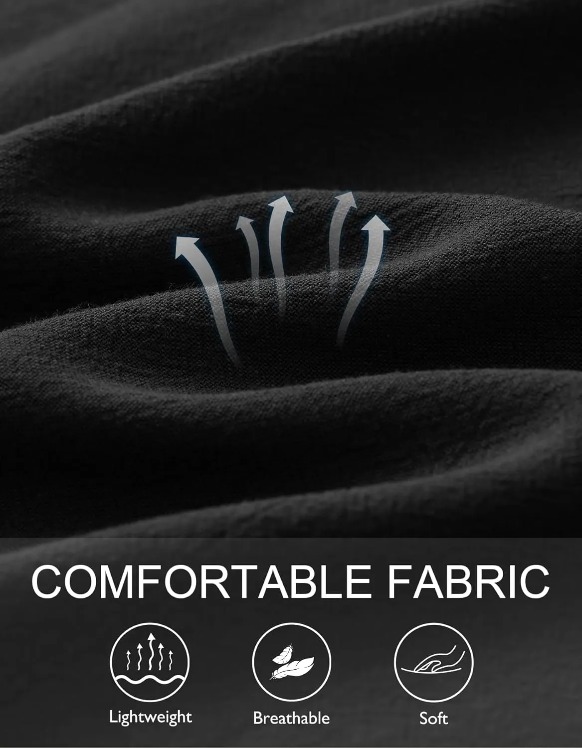 Libin Men's Linen Pants Elastic Waist Lightweight Casual Pants Comfy Summer Beach Travel Lounge Trousers with Pockets