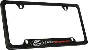 License Frame Inc. Ford Performance Wordmark Black Coated Metal License Plate Frame Holder