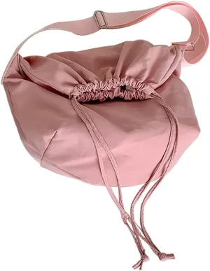 Lightweight Crossbody Bags for Women Nylon Drawstring Shoulder Purse Casual Large Tote Bag Sport Travel Handbag
