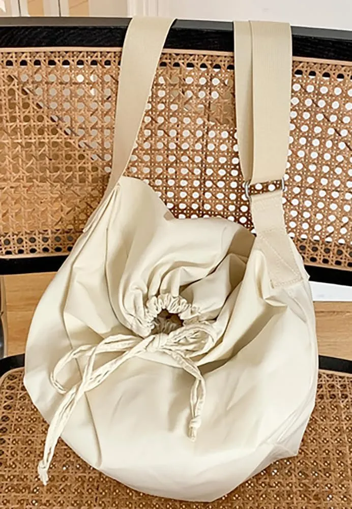 Lightweight Crossbody Bags for Women Nylon Drawstring Shoulder Purse Casual Large Tote Bag Sport Travel Handbag