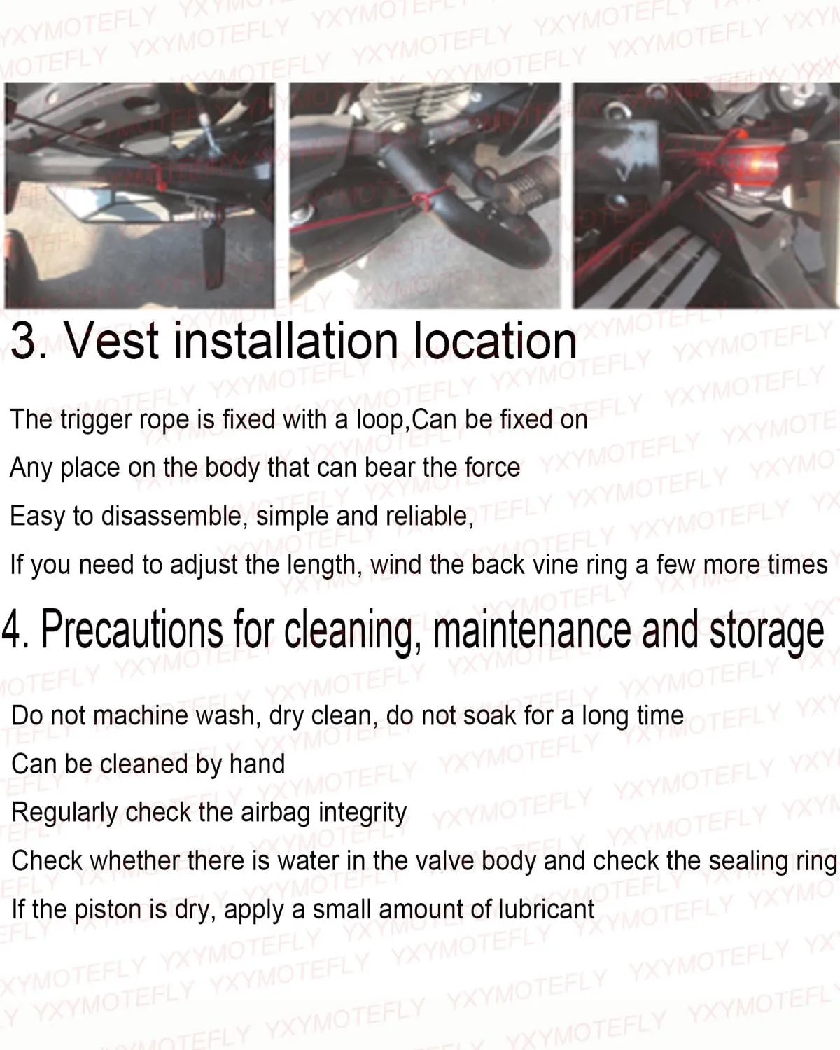 Lightweight Reflective Motorcycle Airbag Vest 0.03S Trigger Body Airbag For Equestrian, Bicycle