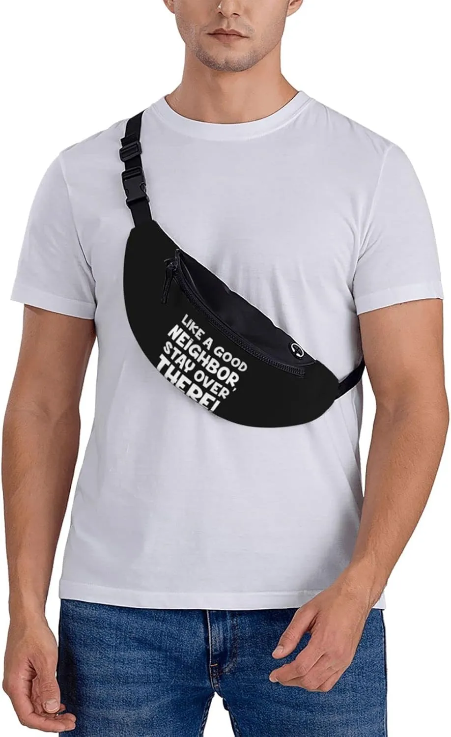 Like A Good Neighbor Stay Over There Adjustable Leisure Waistpack Outdoor Sports Running Waistpack Travel Phone Bag