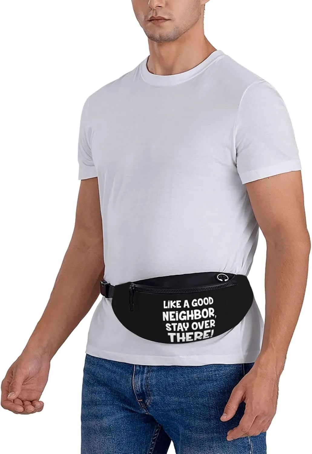 Like A Good Neighbor Stay Over There Adjustable Leisure Waistpack Outdoor Sports Running Waistpack Travel Phone Bag
