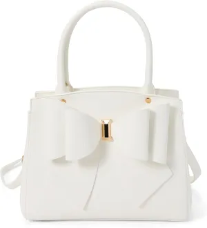 Like Dreams Vegan Leather Tote Bag for Women - Elegant Bowtie Satchel Purse, Stylish Handbag & Purse for Women