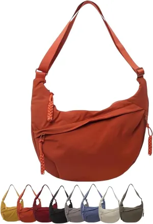 Limorence Crossbody Bag, Fashion Lightweight Nylon Hobo Bag, Multi-Pocket Design, Adjustable Strap for Everyday Use