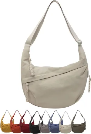 Limorence Crossbody Bag, Fashion Lightweight Nylon Hobo Bag, Multi-Pocket Design, Adjustable Strap for Everyday Use