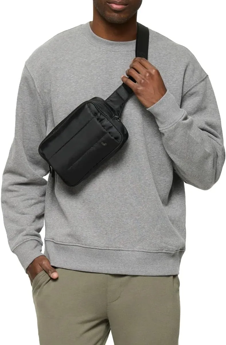LOLË Unisex Handwarmer Cross Body/Belt Bag, Faux-Fur Lined Hand Warmer Sleeve