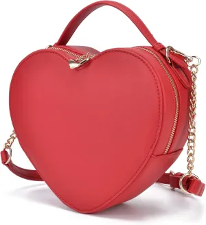 lola mae Heart Shape Satchel Crossbody Purse for women Zip Around Shoulder Bag