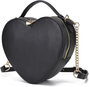 lola mae Heart Shape Satchel Crossbody Purse for women Zip Around Shoulder Bag