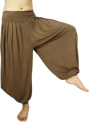 Lovely Creations Women's Drape Harem Aladdin Loose Elastic Waist Pants