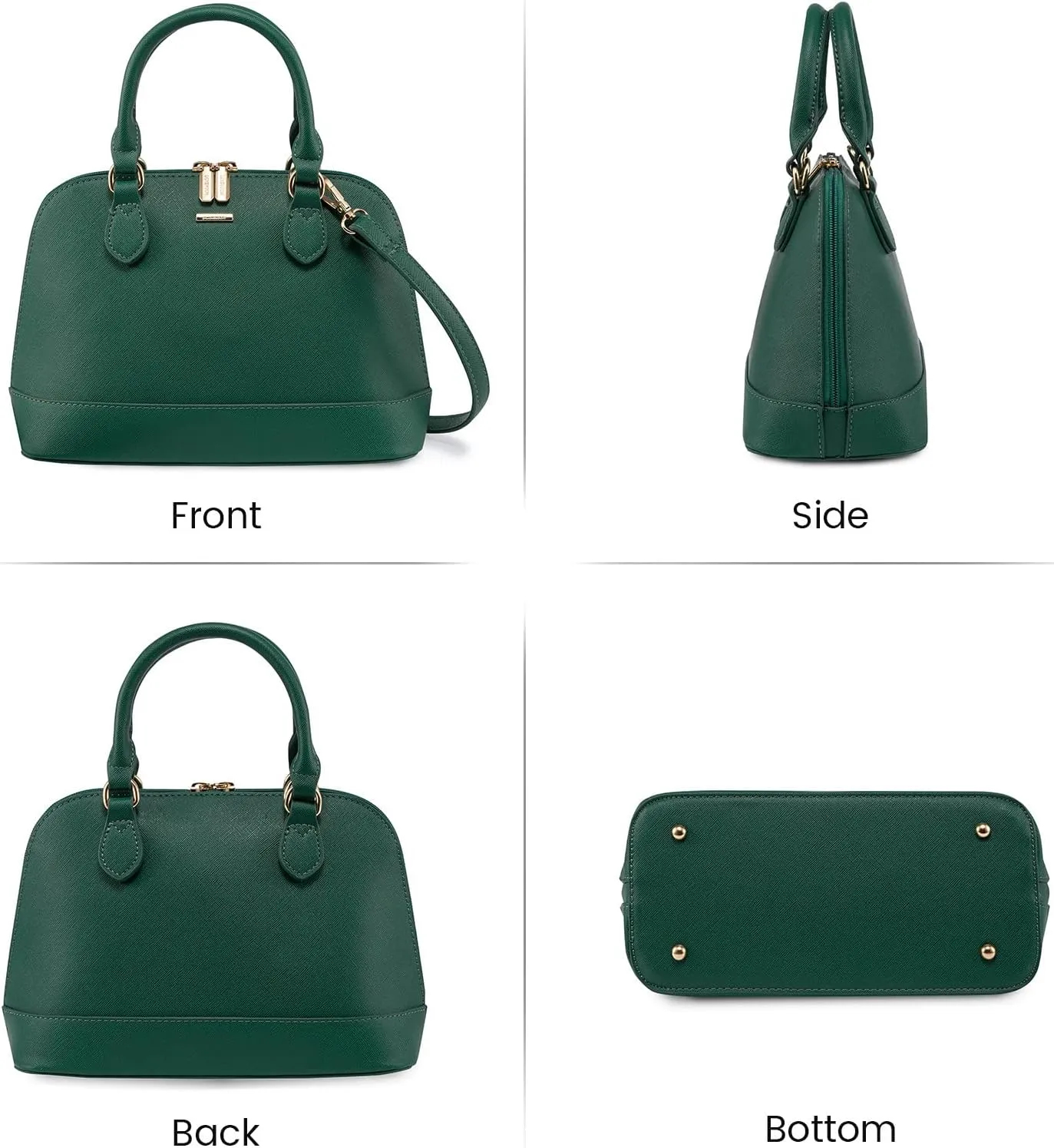 LOVEVOOK Purse for Women Small Crossbody Bags Classic Double Zip Top Handle Dome Satchel Bag