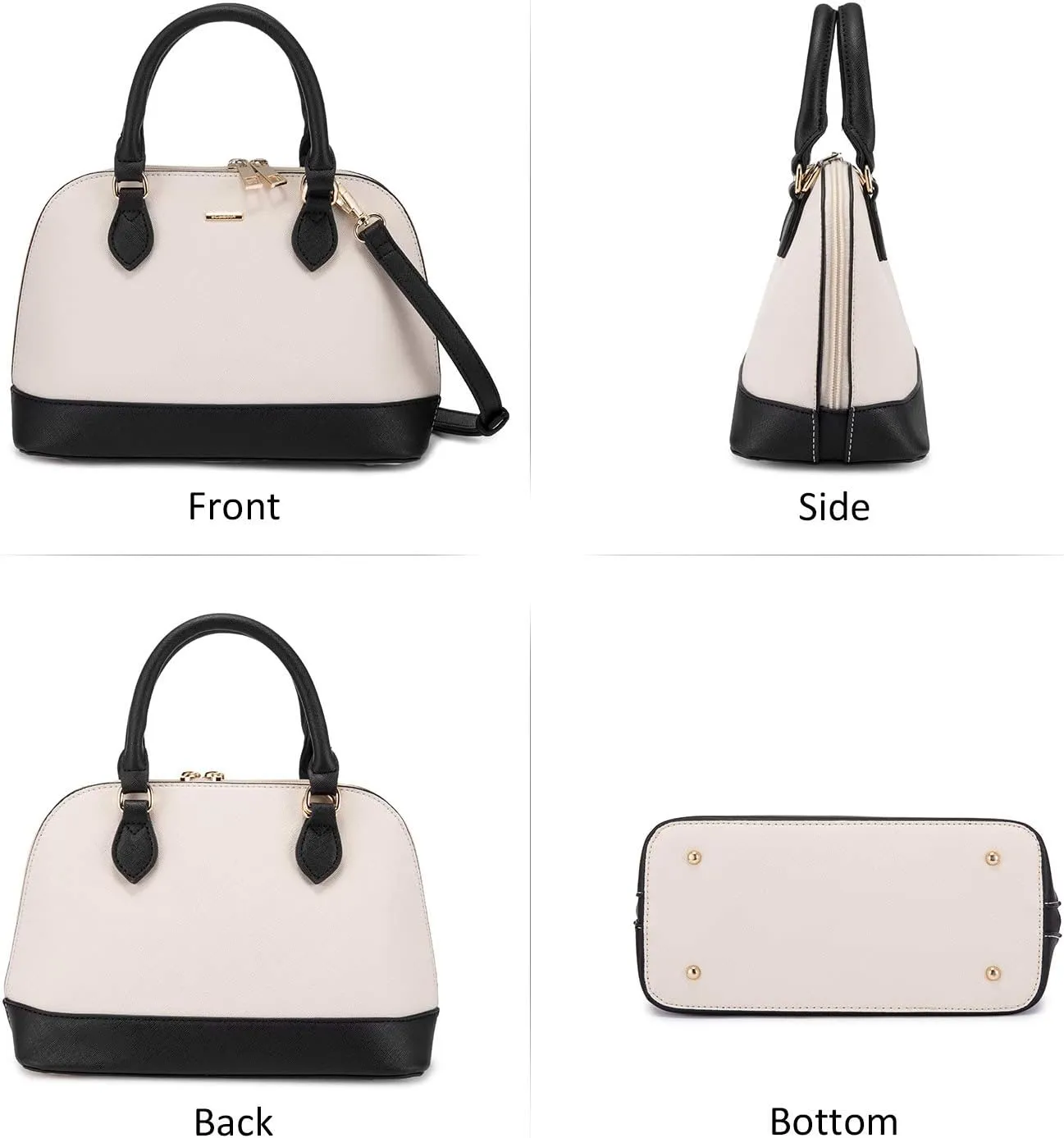LOVEVOOK Purse for Women Small Crossbody Bags Classic Double Zip Top Handle Dome Satchel Bag
